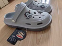 PaulFrank大嘴猴洞洞鞋凉拖鞋男夏包头拖户外两穿沙滩凉鞋女3771白男44/45 实拍图