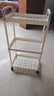 小推车置物架落地卫生间多层厨房移动零食蔬菜卧室床头收纳储物架 【三层】白色送4轮 【活动中】 实拍图