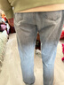【遮胯显瘦】新款做旧感窄版直筒阔腿牛仔裤女2025高腰宽松牛仔裤 浅蓝长裤 常规 L 建议109-120斤 实拍图