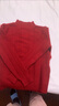 恒源祥品牌羊毛衫女2024秋冬加厚短款套头毛衣宽松大i码内搭打底衫 1309酒红色 XL 建议125-130斤 实拍图