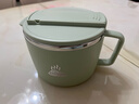 京东京造 泡面碗 上班族304不锈钢饭盒小学生双层防烫1.3L绿色 配筷勺 实拍图