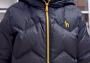 哈吉斯（HAZZYS）品牌童装男女童羽绒服冬新品高拉链简约保暖连帽轻薄羽绒服 藏蓝 130 实拍图