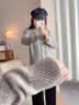 优衣库女装羊绒圆领针织短开衫/25秋冬新款479672 03 灰色 L /160/88A 实拍图