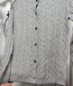 优衣库女装纽花圆领针织开衫/毛衣外套空调衫通勤秋冬新款481477 03 灰色 2XL 实拍图