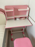 optalent儿童学习桌书桌小学生写字桌台男女孩子课桌椅套装简约组合可升降 粉70【双背软包椅+灯+矫姿器】 实拍图