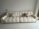 冬熊棉花糖真皮沙发法式奶油风客厅小户型轻奢白色钢琴键云朵沙发 【大四人位3.1米】 头层真皮【旗舰版】凝胶记忆棉+6CM紫罗兰 实拍图