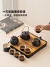 京东京造 茶具整套 功夫茶具陶瓷套装茶壶茶杯茶盘【黑陶提梁壶】 12件套  实拍图