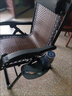 爵越折叠躺椅办公室午休靠背午睡椅子家用成人懒人沙发阳台休闲折叠床 全黑色牛津布-圆管 实拍图