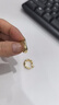 伊黛儿韩国耳圈简约金属小众耳环女气质耳坠个性百搭耳饰生日礼物送闺蜜 金属双圈耳环E0343 实拍图