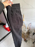 顶峰保罗（Dingfengbaoluo）休闲长裤潮牌宽松直筒裤冬季加绒阔腿工装裤子男HM9901黑色M 实拍图