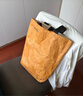 EEKIKS杜邦纸帆布包 时尚帆布袋收纳袋环保购物袋单肩包手提袋 牛皮纸色 实拍图