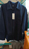 优衣库男女装法兰绒衬衫长袖衬衣纯棉薄外套25新款478118 480773 478118/69藏青色 M 实拍图