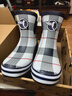 EVERCREATURES英国橡胶雨靴女士雨鞋经典格子印花雨鞋防滑水鞋切尔西水靴短筒女 经典格子条纹低帮 38 实拍图