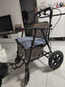 立道老人老年人推车可推可坐助力行走器可座手推车轻便可折叠老年代步 【免安装-加大加宽】双手刹带脚踏-折叠助行推车K6 实拍图