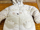巴拉巴拉童装婴儿羽绒服冬季宝宝短款外套儿童上衣可爱萌男童女童 白色调00311 100 充绒量83g 实拍图