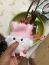 赟娅武汉文创蒜鸟发声玩偶可爱小狗公仔挂件呆萌圣诞毛绒玩具背包挂饰 樱花粉金属扣【按压发声4寸】 实拍图