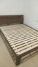 源氏木语全实木床北欧风小户型卧室家具橡木床现代简约主卧1.5m1.8m双人床 胡桃色低铺夜光床斜靠版【橡木】 1200mm*2000mm  框架结构 实拍图