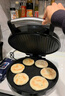 奥克斯电饼铛家用商用煎烤机早餐机蛋饼机双面烙饼机旋钮控温煎饼锅 烤盘大火力40CM定时款AKP-40A09-BC 实拍图