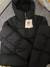 坦博尔连帽羽绒服女泡芙短款韩版面包服小个子秋冬外套TBF530360D 黑色 S (160)（建议体重110斤-120斤） 实拍图