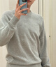 优衣库男装女装柔软绵羊毛圆领针织衫/长袖毛衣毛衫25新款478541 02 浅灰色 L /175/100A 实拍图