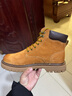 骆驼（CAMEL）【王俊凯同款】加绒马丁靴男鞋秋冬新款大黄靴女户外工装登山靴子 GE122W7757T 金黄色（男款） 43 实拍图