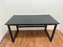 馨美凯电脑桌台式家用简易书桌办公桌简约现代工作台租房卧室学习写字桌 【单桌1.6cm厚桌面】黑架+碳纤色 长140cm*宽70cm*高74cm 实拍图