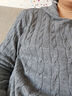优衣库女装可机洗纽花针织连帽套头衫/25秋冬新款478871 06 铅灰色 L /160/88 实拍图