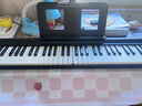 特伦斯电子琴88键折叠琴成人儿童初学电钢键盘教学乐器V10便携钢琴 典雅黑 实拍图