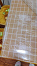北欧餐桌布防水防烫防油免洗塑料家用桌布格子台布茶几布 卡其色小号137*90cm 实拍图