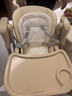 小主早安（BeBeMorning）宝宝餐椅电动摇摇椅二合一婴儿儿童哄睡便携餐桌椅子豪华款卡其色 实拍图