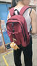 查尔斯桃心书包初中轻便耐脏通勤背包甜美少女纯色双肩包多旅游简约 红色 实拍图