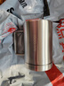 美厨（maxcook）316不锈钢水杯 双层泡茶杯口杯儿童学生带盖手柄400ml  MCB1112 实拍图