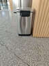 欧润哲垃圾桶脚踏带盖 12L不锈钢客厅卧室厨房卫生间家用双桶缓降静音 实拍图