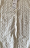 优衣库女装纽花圆领针织开衫/毛衣外套空调衫通勤秋冬新款481477 01 乳白色 L 实拍图