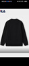 斐乐（FILA）官方男子加绒保暖卫衣秋冬季时尚休闲简约圆领套头衫长袖上衣男装 【加绒】正黑色-BK L 实拍图