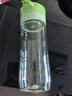 富光户外男女运动水杯塑料水杯便携学生杯子耐摔泡茶隔提绳绿色500ml 实拍图