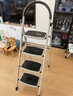 奥鹏 梯子家用四步折叠梯子加厚钢管铁梯宽踏板人字梯单侧工程梯 实拍图