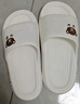稻草人拖鞋男女居家用秋冬洗澡厚底浴室内外穿情侣防滑静音凉拖 白40-41 实拍图