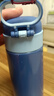 史努比(Snoopy)儿童保温杯316不锈钢男女小学生水杯户外便携提手杯壶幼儿园宝宝大容量杯子 500ml 7031太空蓝 实拍图