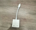 毕亚兹 苹果转接头耳机二合一手机充电听歌iPhone14pro/13音频转换器吃鸡通话转接器【双Lightning口】 实拍图