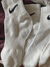 耐克速干训练短袜(3双)冬季支撑柔软舒适NIKE LIGHTWEIGHT SX7677 100白/(黑) M 实拍图