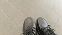 他她Tata软底商务休闲皮鞋黑色英伦增高真皮爸爸鞋男VVK01CM4黑色 40 实拍图