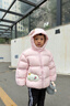巴拉巴拉童装儿童羽绒服宝宝男女童2025冬装新款婴儿外套保暖上衣泡芙羽绒 粉色小苹果60356-白鸭绒 120 （充绒量106g 适合5-6岁） 实拍图