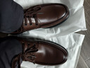 奥康（Aokang）官方男士商务通勤系带舒适休闲皮鞋透气西装牛皮鞋爸爸 棕色 41 实拍图