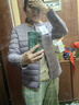 鸭鸭（YAYA）佟丽娅同款轻薄羽绒服女新款冬季短款圆领内胆修身时尚薄外套男 浅紫色【女款无领】 L 实拍图