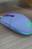罗技（G）G102 有线游戏鼠标 淡紫色 RGB灯效 轻量化设计 吃鸡鼠标 赛博朋克 200-8000DPI 实拍图