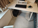 木匠印记实木电脑桌加厚台式家用书桌U型简约办公桌学生学习桌出租房桌子 爆款促销：[升级实木板]奶油白色120cm 实拍图