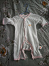 贝瑞加（Babyprints）新生儿连体衣2件装婴儿纯棉内衣薄款四季爬服柔软宝宝哈衣 粉52 实拍图