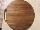 张小泉黑金抗菌檀木圆形砧板菜板加厚实木切菜板C502041（33*2.5cm） 实拍图
