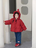 班喜迪女童羽绒服冬装2026新款女宝宝洋气衣服婴幼儿外套儿童冬季小童装 红色 110 充绒量：84g 实拍图